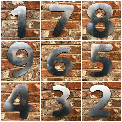 house numbers galvanized metal|Galvanized Metal Numbers .